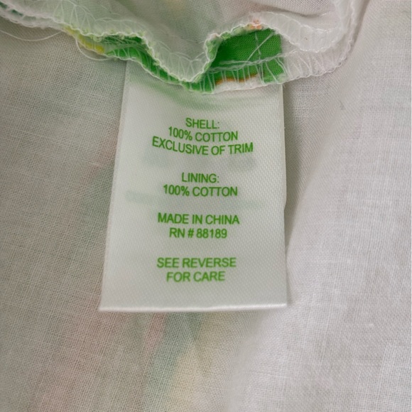 Lilly Pulitzer Ollie Dress Elephant Ears Green Pink Print Sheer Panels Size 0 - Picture 4 of 5